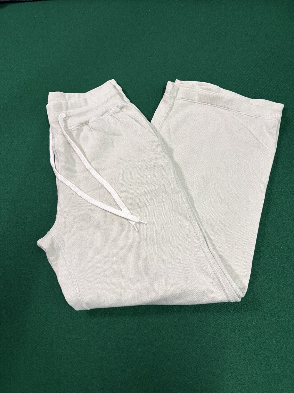 Buck Mason Beige Wide Leg Sweatpants Womens Sz SMALL New Without Tag [DD23]